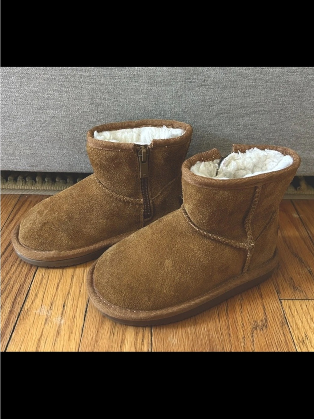 Koolaburra by UGG Victoria Toddler Girls Chestnut Suede Boots Size 8